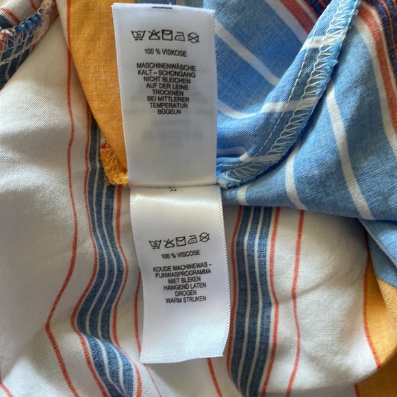 Anthropologie Antibes Blanc Striped Midi Dress Womemn S Beachy‎ Coastal Cover-Up - Picture 7 of 9